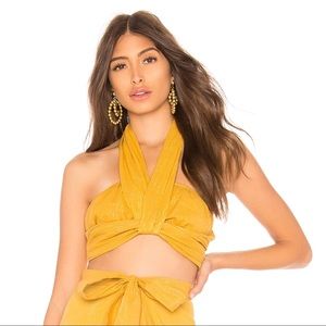 Nwt hot yellow crop top